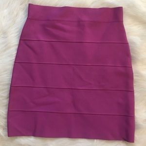 BCBGMaxAzria Purple Simone Midi Bandage Skirt
